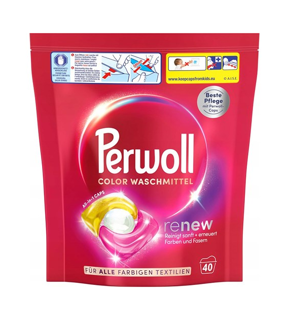 Perwoll Renew All-in-1 Caps Color 40p 540g