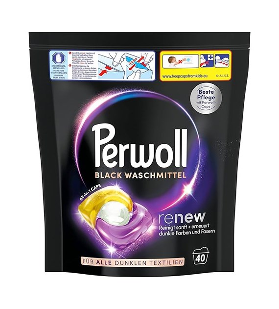 Perwoll Renew All-in-1 Caps Black 40p 540g