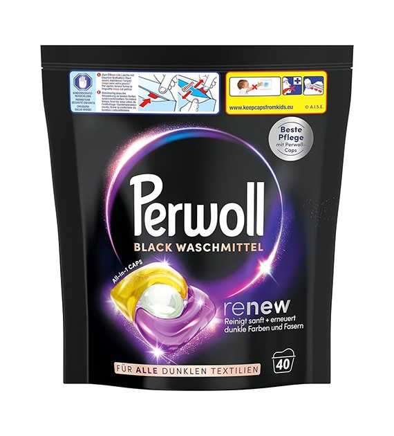 Perwoll Renew All-in-1 Caps Black 40p 540g