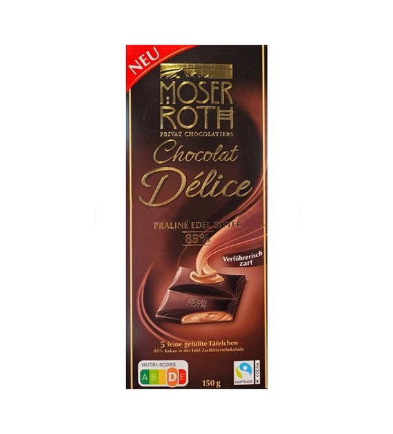 Moser Roth Delice Praline 85% Bitter Czeko 150g