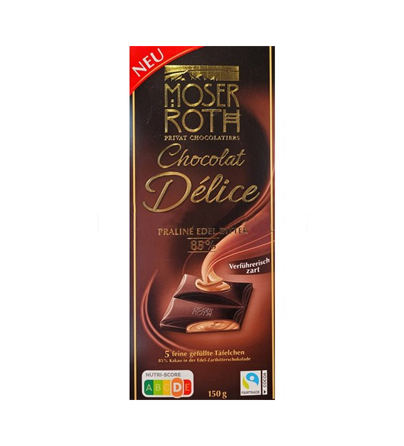 Moser Roth Delice Praline 85% Bitter Czeko 150g