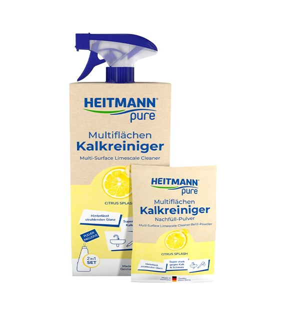 Heitmann Pure Kalkreiniger Citrus Proszek 25g+SET