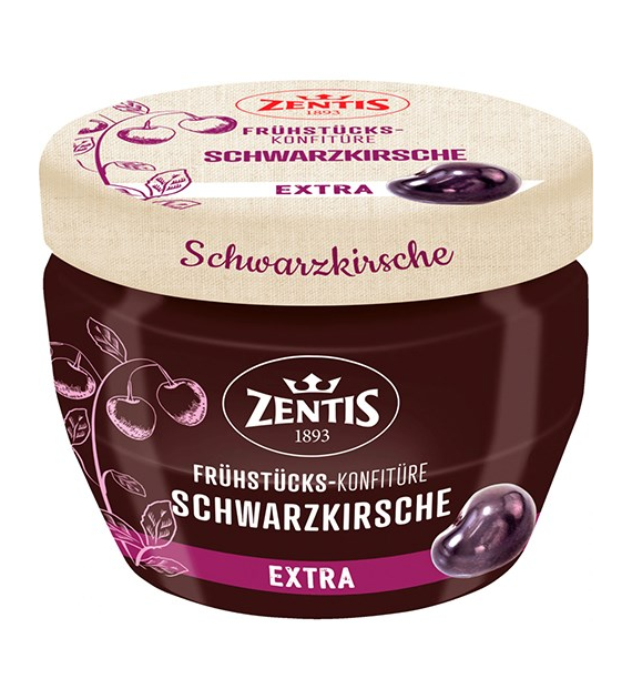 Zentis Schwarzkirsche Czeremcha Dżem 230g
