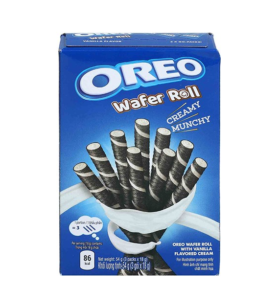 Oreo Wafer Roll Vanilla Wafelki 54g