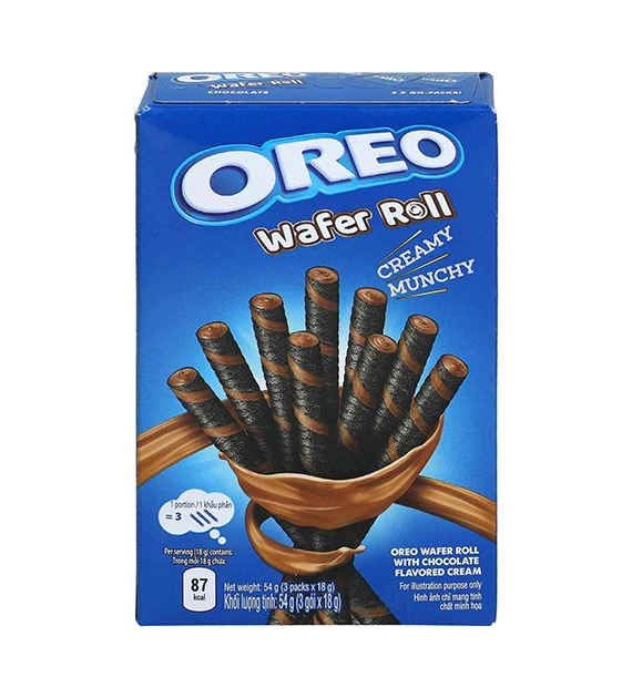 Oreo Wafer Roll Chocolate Wafelki 54g