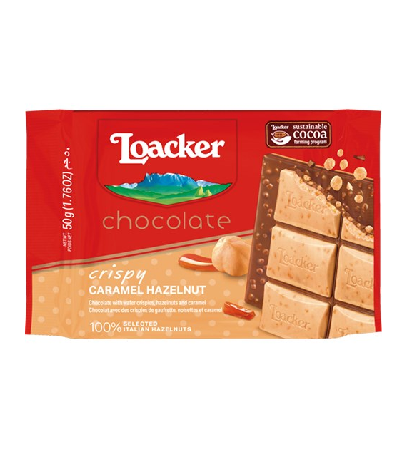 Loacker Crispy Caramel Hazelnut Czekolada 50g