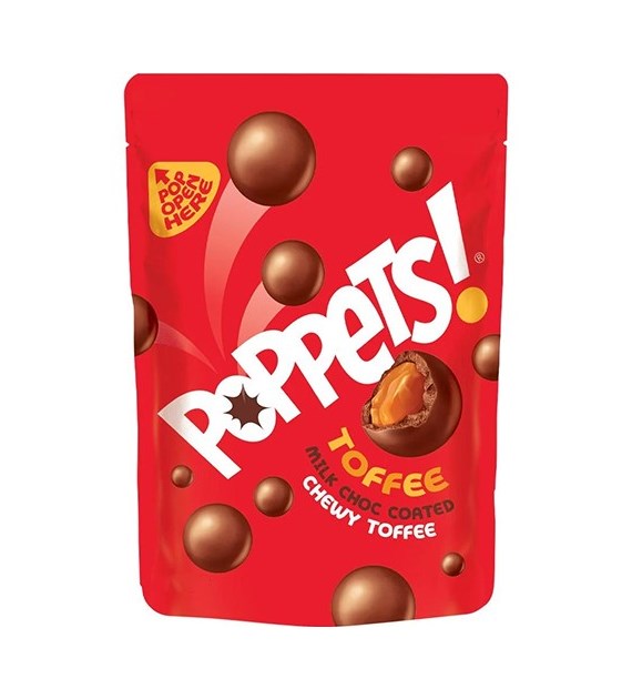 Poppets Toffee Milk Choc Chewy Toffee 100g