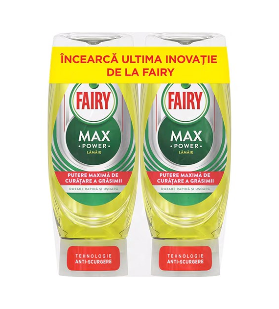 Fairy Max Power Cytryna do Naczyń Dwupak 2x450ml