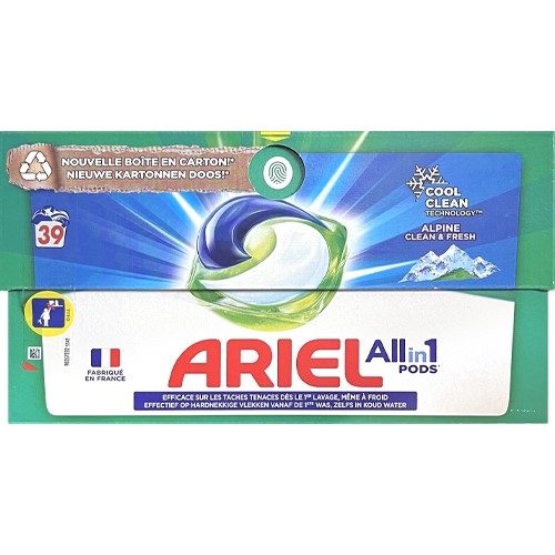 Ariel All in 1 Pods Alpine Clean & Fresh 39p 791g