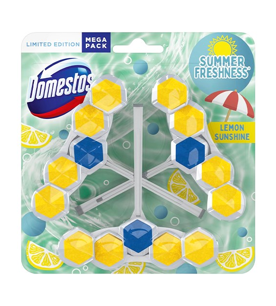 Domestos Lemon Sunshine WC Zawieszka 3x55g