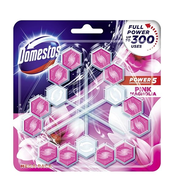 Domestos Power 5 Pink Magnolia WC Zawieszka 3x55g