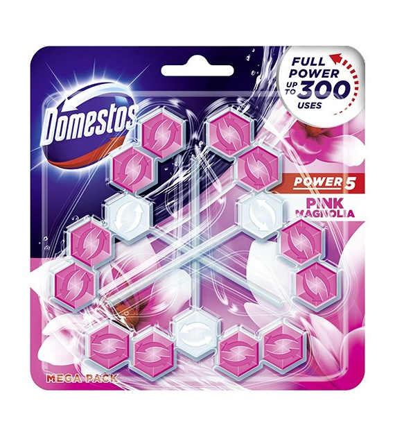Domestos Power 5 Pink Magnolia WC Zawieszka 3x55g