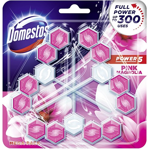 Domestos Power 5 Pink Magnolia WC Zawieszka 3x55g