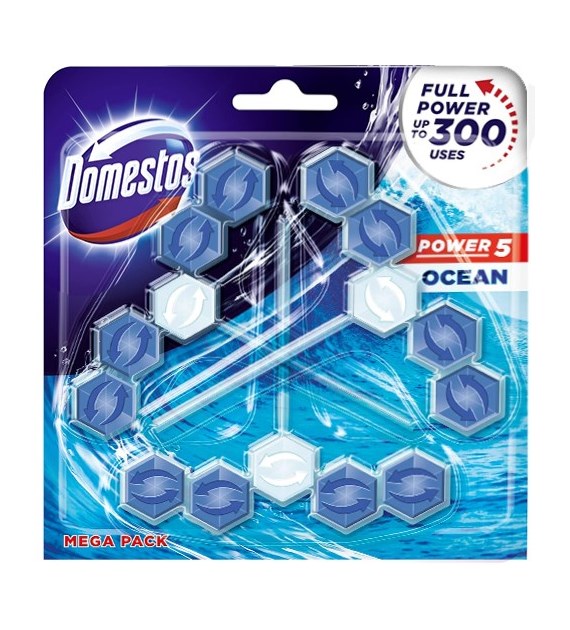 Domestos Power 5 Ocean WC Zawieszka 3x55g