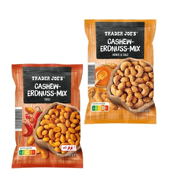 Trader Joe's Cashew Erdnuss Mix Chili / Honig 200g