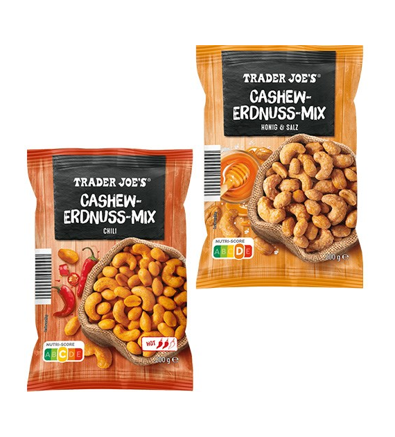 Trader Joe's Cashew Erdnuss Mix Chili / Honig 200g