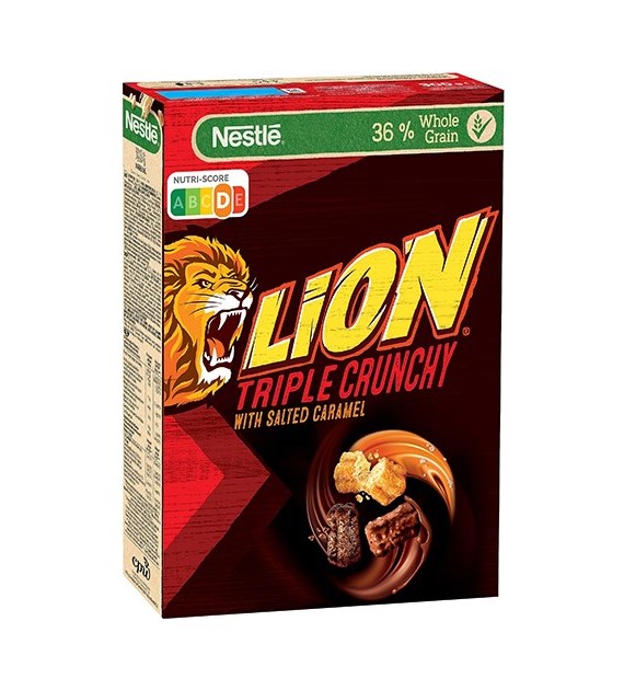 Nestle Lion Triple Crunch Salt Caramel Płatki 300g