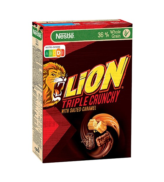 Nestle Lion Triple Crunch Salt Caramel Płatki 300g