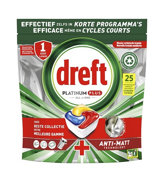 Dreft Platinum Plus All in One Citron 25szt 388g