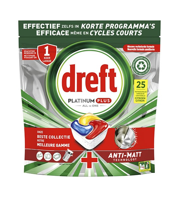 Dreft Platinum Plus All in One Citron 25szt 388g