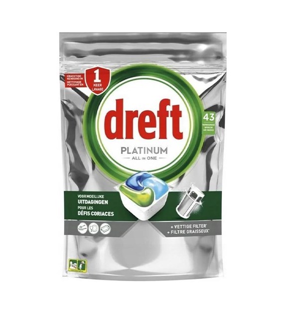 Dreft Platinum All in One Tabs 43szt 641g