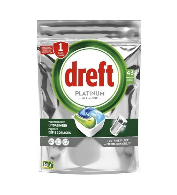 Dreft Platinum All in One Tabs 43szt 641g