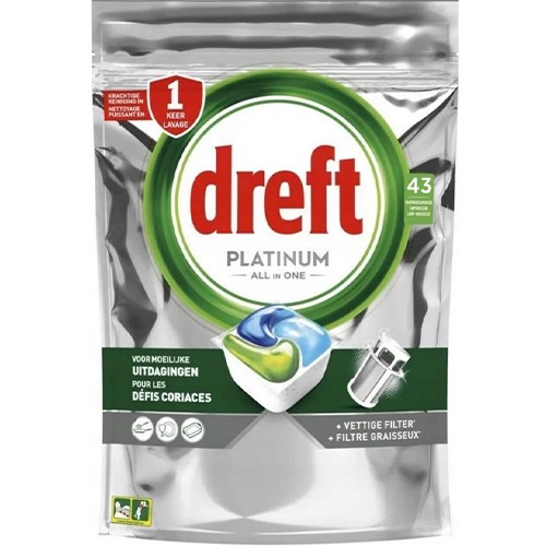 Dreft Platinum All in One Tabs 43szt 641g