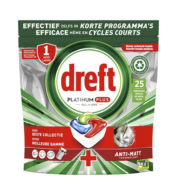 Dreft Platinum Plus All in One Tabs 25szt 388g