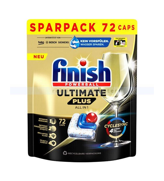 Finish Powerball Ultimate Plus 72szt 878g