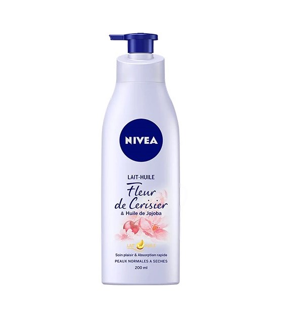 Nivea Lait Huile Fleur de Cerisier Mleczko 200g