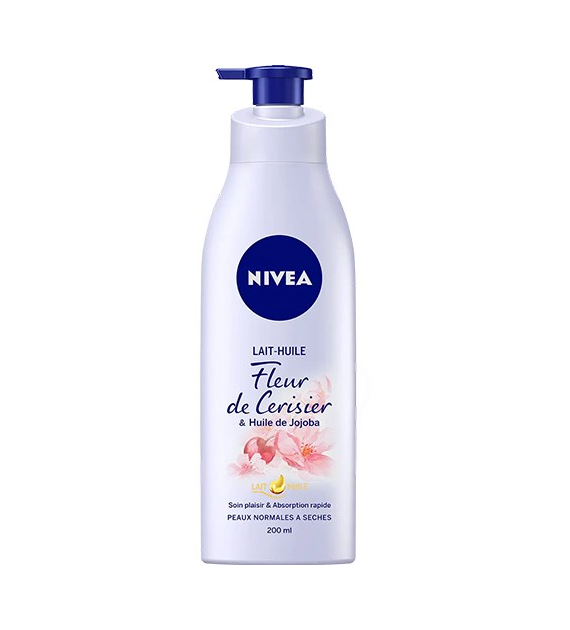Nivea Lait Huile Fleur de Cerisier Mleczko 200g