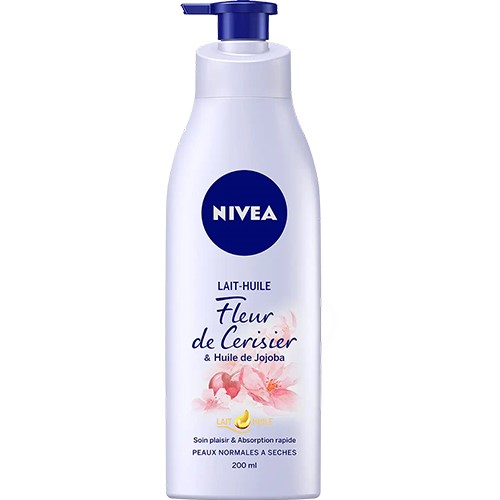 Nivea Lait Huile Fleur de Cerisier Mleczko 200g