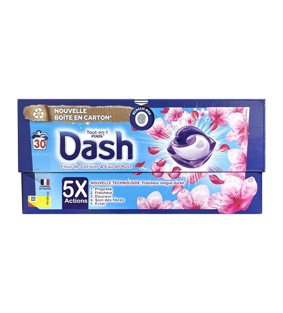 Dash Tout-en-1 Pods Fleur Cerisier & Rose 30p 582g