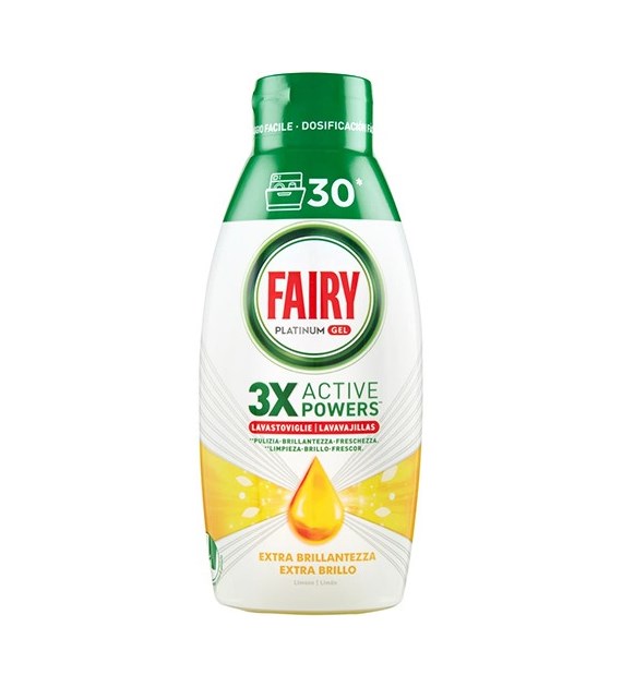 Fairy Platinum Gel Limone 30 Cykli 600ml