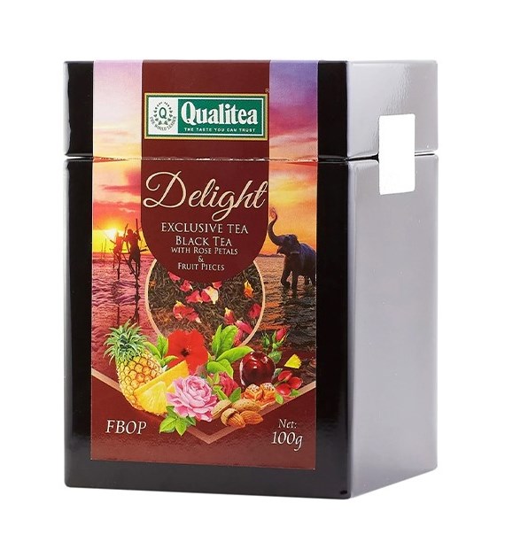 Qualitea Delight Black Tea with Rose & Fruit 100g