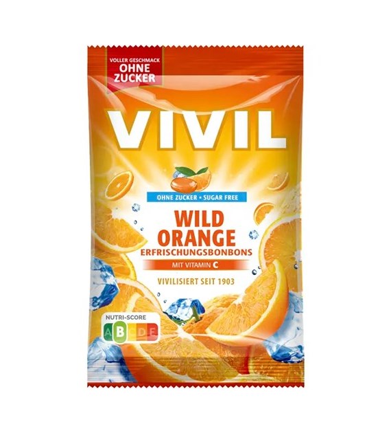 Vivil Ohne Zucker Wild Orange Cukierki 120g