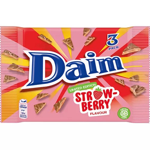 Daim Limited Edition Strawberry Flavour 3pack 84g