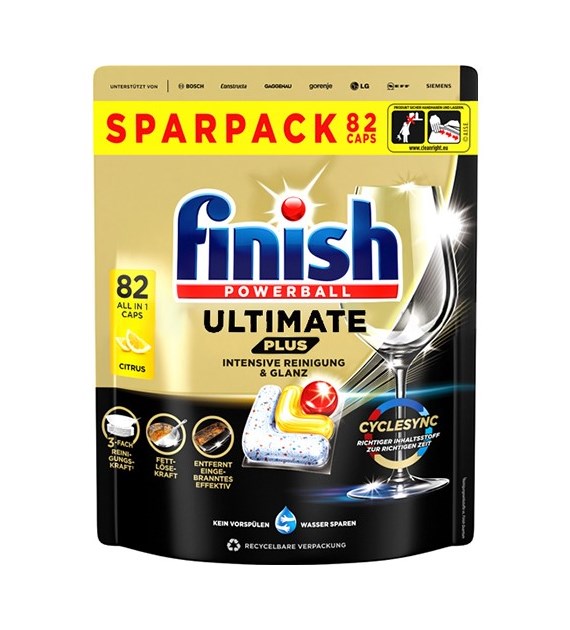 Finish Powerball Ultimate Plus Citrus 82szt 1kg
