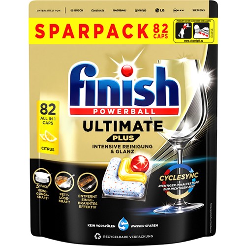 Finish Powerball Ultimate Plus Citrus 82szt 1kg