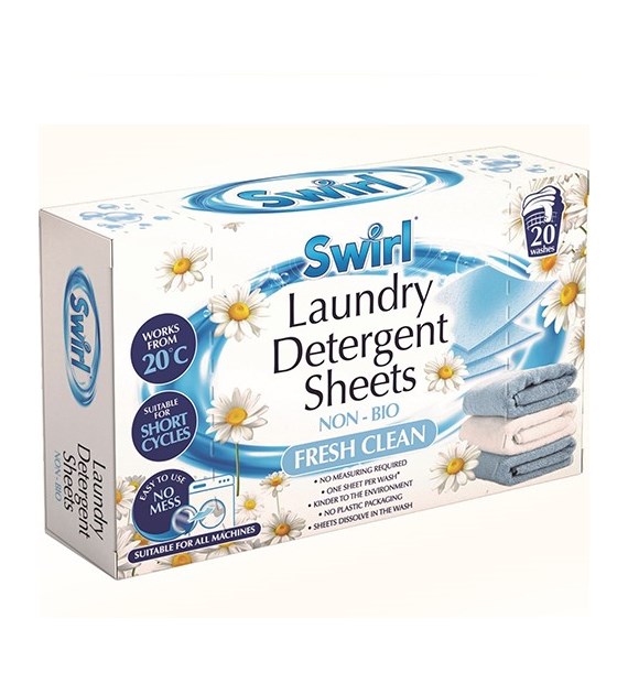 Swirl Non-Bio Fresh Clean Chusteczki do Prania 20p