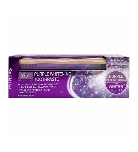 XOC Purple Whitening Pasta 100ml + Szczoteczka