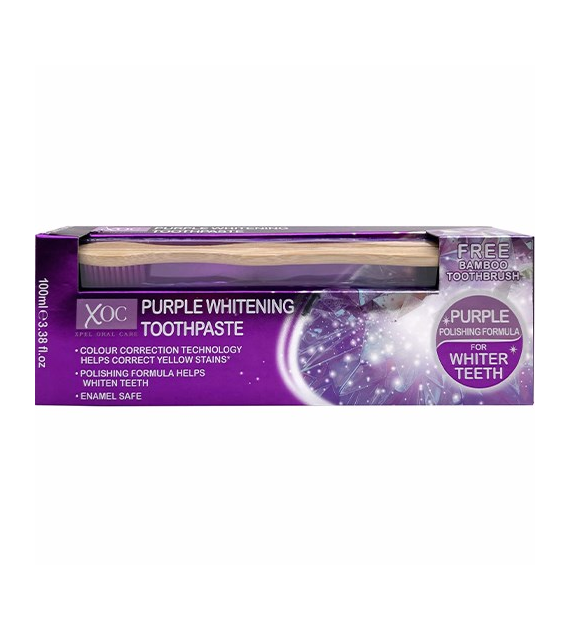 XOC Purple Whitening Pasta 100ml + Szczoteczka
