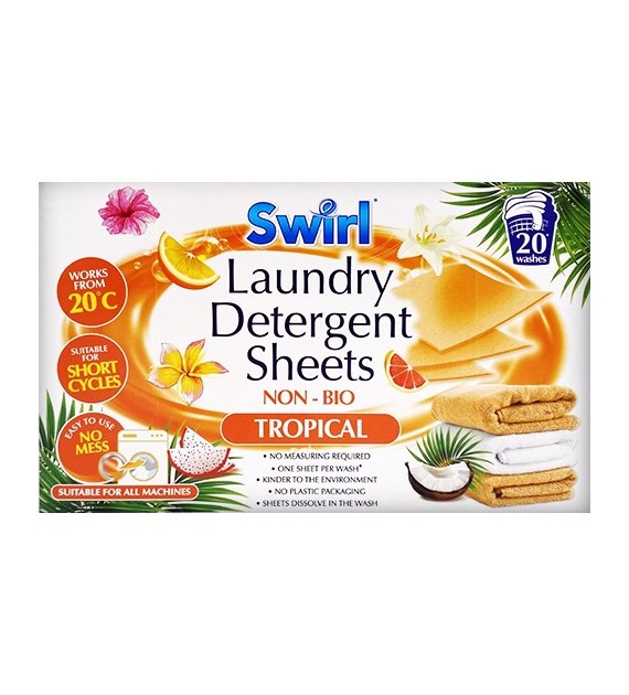 Swirl Non-Bio Tropical Chusteczki do Prania 20p