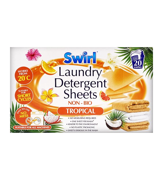 Swirl Non-Bio Tropical Chusteczki do Prania 20p