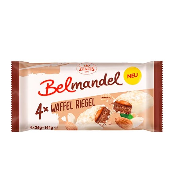 Zentis Belmandel Waffel Riegel Batoniki 4szt 144g