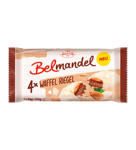 Zentis Belmandel Waffel Riegel Batoniki 4szt 144g