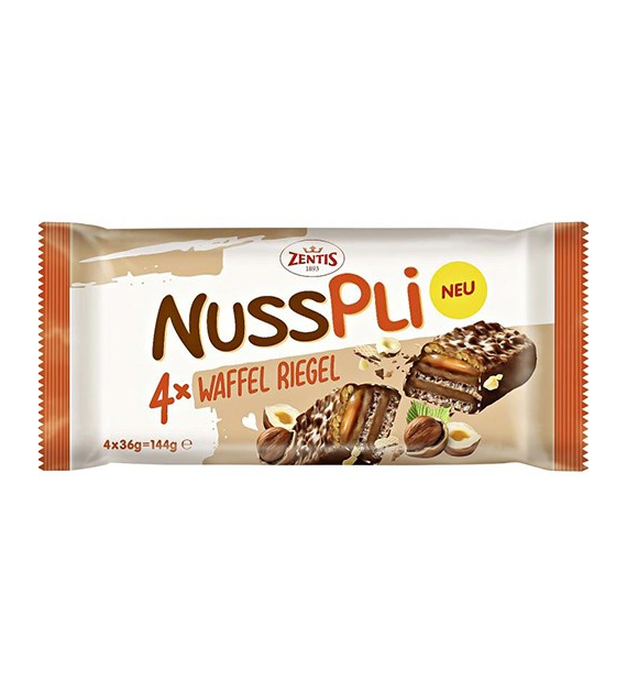 Zentis Nusspli Waffel Riegel Batoniki 4szt 144g