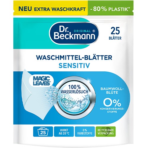 Dr.Beckmann Magic Leaves Sensitiv 25szt 100g