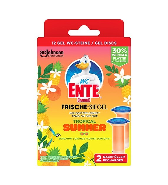 WC Ente Frische Siegel Tropical Summer Zapas2x36ml