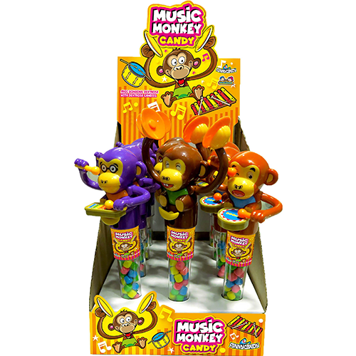 Funny Candy Music Monkey Candy Cukierki 12szt 144g